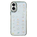 Custodia per telefono in TPU con fiocco 3D, perle e fiore d'amore., For iPhone 17 Pro Max, For iPhone 17 Pro, For iPhone 17, For iPhone Air