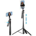 Asta selfie con gimbal AI e treppiede telescopico 192 cm