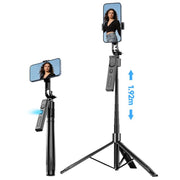 Asta selfie con gimbal AI e treppiede telescopico 192 cm