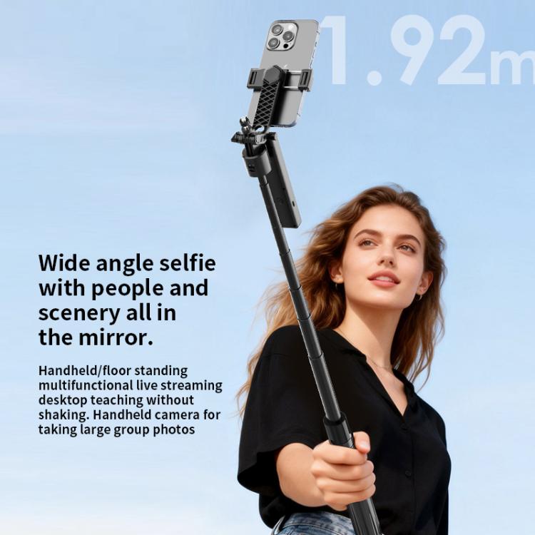 Asta selfie con gimbal AI e treppiede telescopico 192 cm