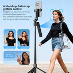 Asta selfie con gimbal AI e treppiede telescopico 192 cm