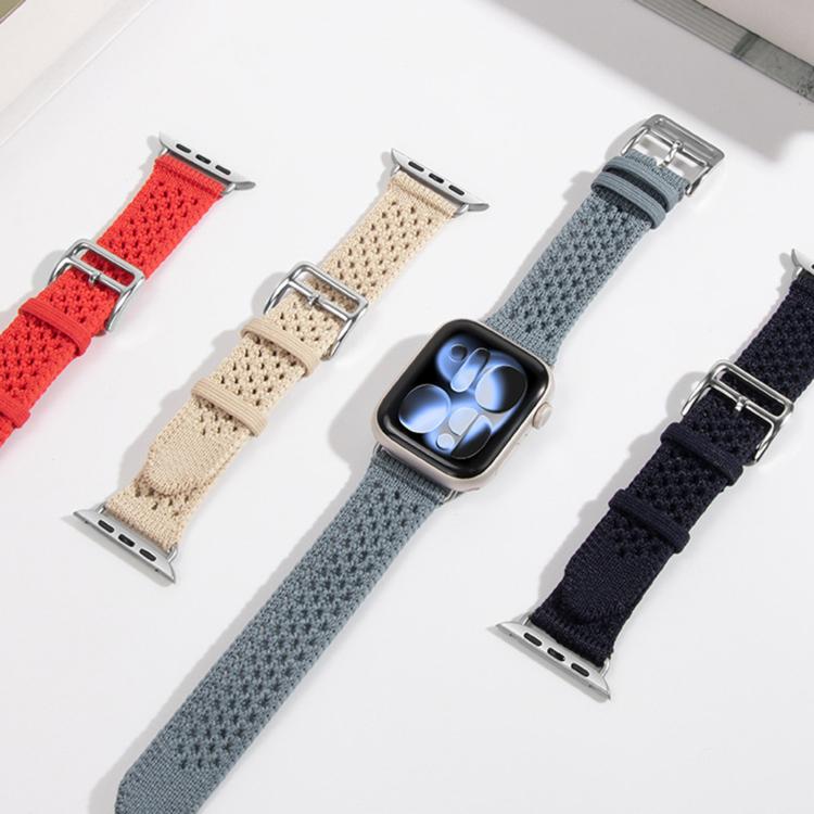 Cinturino per orologio lavorato a maglia traforata, For Apple Watch 46mm / 49mm / 45mm / 44mm, For Apple Watch 42mm / 41mm / 40mm / 38mm