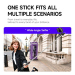 F05 Supporto per telefono con telecomando estensibile per selfie stick e treppiede per fotografia e vlogging, F05