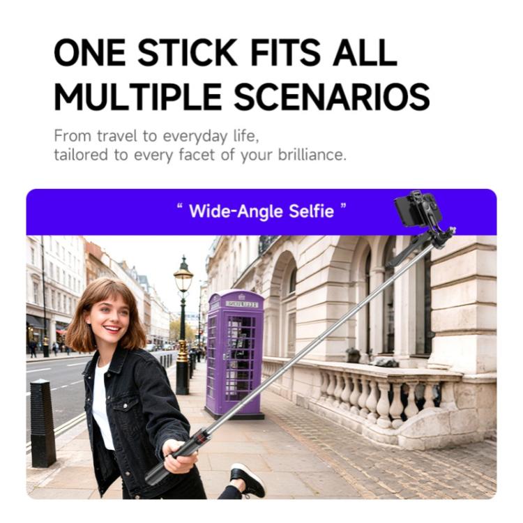 F05 Supporto per telefono con telecomando estensibile per selfie stick e treppiede per fotografia e vlogging, F05