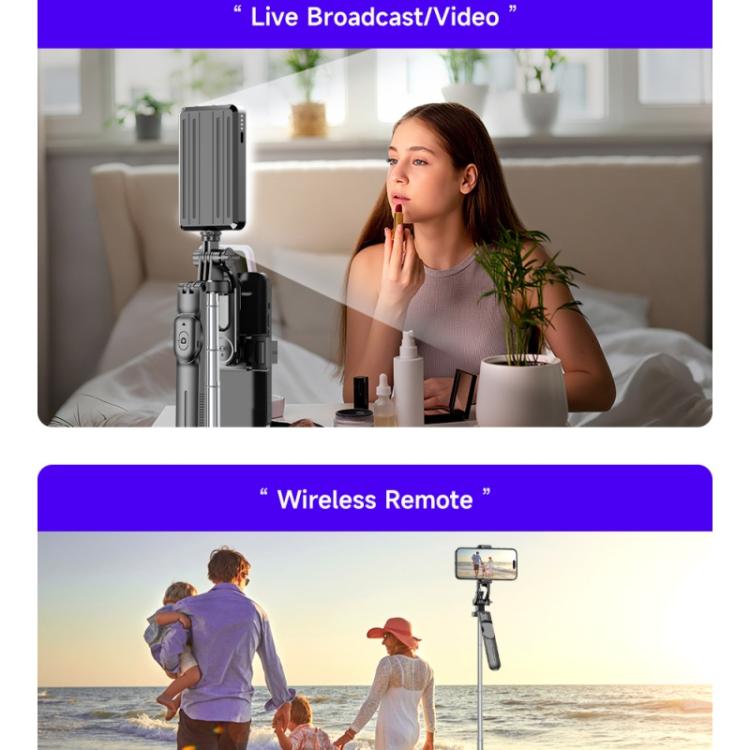 F05 Supporto per telefono con telecomando estensibile per selfie stick e treppiede per fotografia e vlogging, F05
