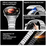 Interfaccia a pulsante, cinturino magnetico a forma di I in acciaio inossidabile., For Huawei Watch 4 Pro
