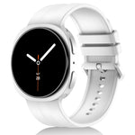 Cinturino in silicone a righe verticali tinta unita per Galaxy Watch9 / 8 / 9 Classic / 8 Classic, Size: L, Size: S