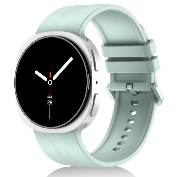 Cinturino in silicone a righe verticali tinta unita per Galaxy Watch9 / 8 / 9 Classic / 8 Classic, Size: L, Size: S