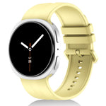Cinturino in silicone a righe verticali tinta unita per Galaxy Watch9 / 8 / 9 Classic / 8 Classic, Size: L, Size: S