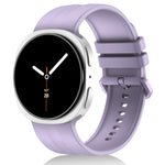 Cinturino in silicone a righe verticali tinta unita per Galaxy Watch9 / 8 / 9 Classic / 8 Classic, Size: L, Size: S