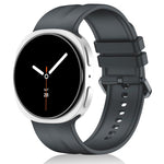 Cinturino in silicone a righe verticali tinta unita per Galaxy Watch9 / 8 / 9 Classic / 8 Classic, Size: L, Size: S