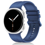 Cinturino in silicone a righe verticali tinta unita per Galaxy Watch9 / 8 / 9 Classic / 8 Classic, Size: L, Size: S