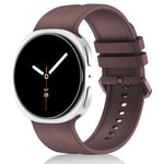 Cinturino in silicone a righe verticali tinta unita per Galaxy Watch9 / 8 / 9 Classic / 8 Classic, Size: L, Size: S