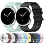 Cinturino in silicone a righe verticali tinta unita per Galaxy Watch9 / 8 / 9 Classic / 8 Classic, Size: L, Size: S