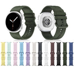 Cinturino in silicone a righe verticali tinta unita per Galaxy Watch9 / 8 / 9 Classic / 8 Classic, Size: L, Size: S