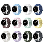 Cinturino in silicone a righe verticali tinta unita per Galaxy Watch9 / 8 / 9 Classic / 8 Classic, Size: L, Size: S