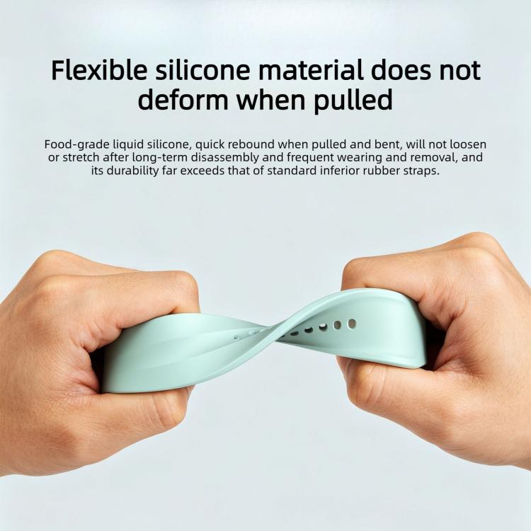 Cinturino in silicone a righe verticali tinta unita per Galaxy Watch9 / 8 / 9 Classic / 8 Classic, Size: L, Size: S