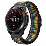 Cinturino per orologio in nylon con texture a onde oceaniche., For Gamin 26mm, For Gamin 22mm, For Gamin 20mm