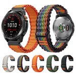 Cinturino per orologio in nylon con texture a onde oceaniche., For Gamin 26mm, For Gamin 22mm, For Gamin 20mm