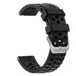 Cinturino per orologio in silicone traforato con texture a onde., 20mm