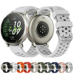 Cinturino per orologio in silicone traforato con texture a onde., 20mm
