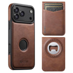Custodia per telefono Suteni G1S5 2 in 1 con apribottiglie magnetico rimovibile, porta carte e retro in pelle bovina., For iPhone 17 Pro Max, For iPhone 17 Pro, For iPhone 17, For iPhone Air, For iPhone 16 Pro Max, For iPhone 16 Pro, For iPhone 16 Plus...