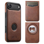 Custodia per telefono Suteni G1S5 2 in 1 con apribottiglie magnetico rimovibile, porta carte e retro in pelle bovina., For iPhone 17 Pro Max, For iPhone 17 Pro, For iPhone 17, For iPhone Air, For iPhone 16 Pro Max, For iPhone 16 Pro, For iPhone 16 Plus...