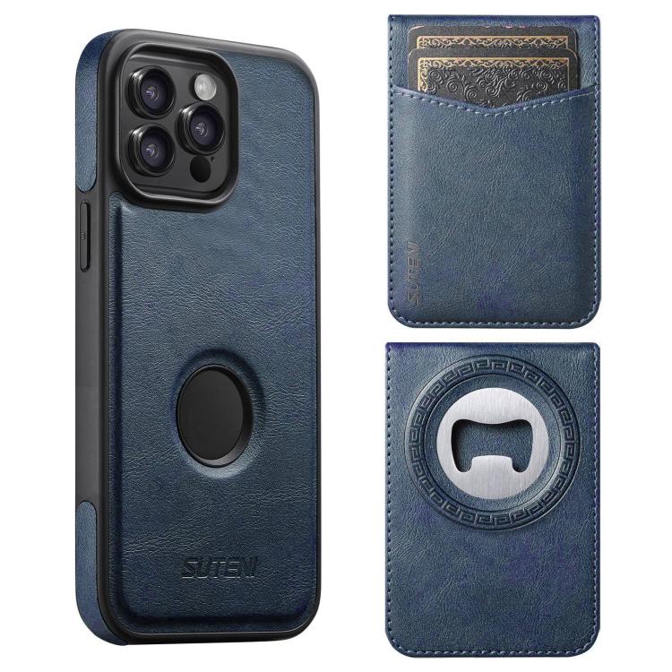 Custodia per telefono Suteni G1S5 2 in 1 con apribottiglie magnetico rimovibile, porta carte e retro in pelle bovina., For iPhone 15 Pro Max, For iPhone 15 Pro, For iPhone 15 Plus, For iPhone 15, For iPhone 14 Plus, For iPhone 14, For iPhone 14 Pro    ...