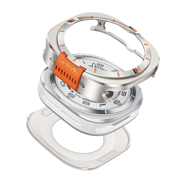 Custodia protettiva in metallo per orologio con PC integrato in stile alpino., For Samsung Galaxy Watch Ultra 47mm / Ultra 2025