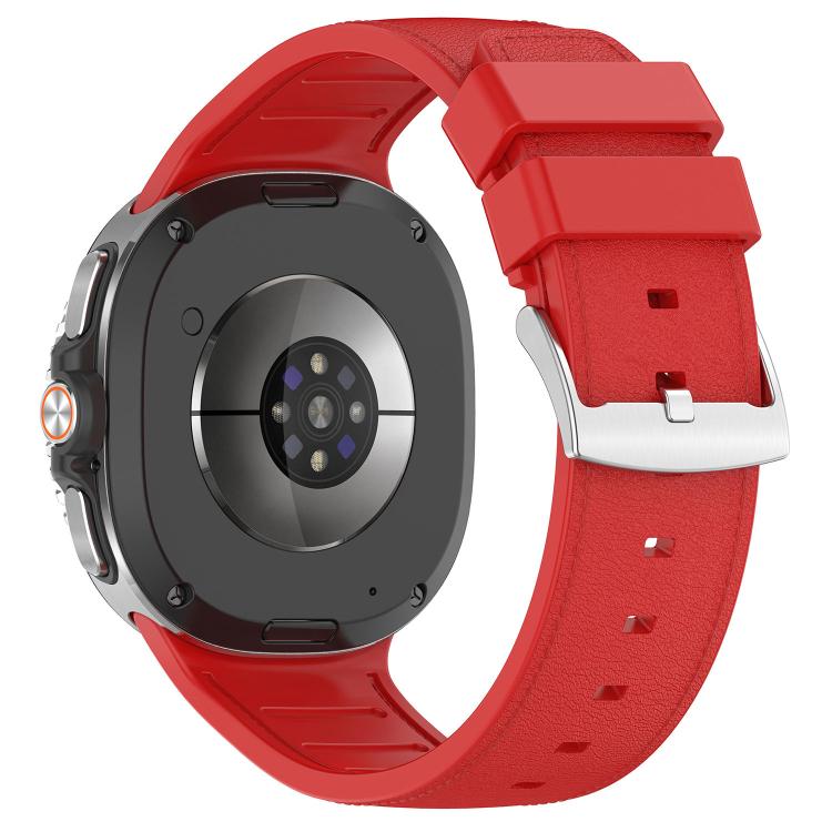 Cinturino per orologio in similpelle vegana con inserti in silicone., For Samsung Galaxy Watch8 / Watch8 Classic