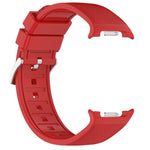 Cinturino per orologio in similpelle vegana con inserti in silicone., For Samsung Galaxy Watch8 / Watch8 Classic