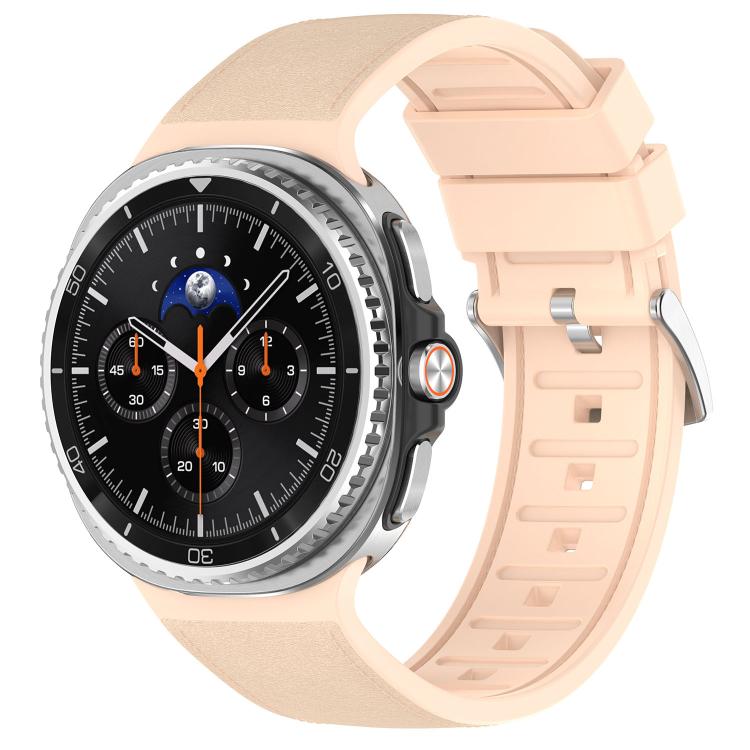 Cinturino per orologio in similpelle vegana con inserti in silicone., For Samsung Galaxy Watch8 / Watch8 Classic