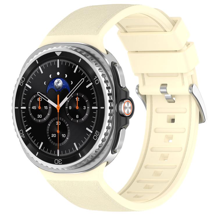 Cinturino per orologio in similpelle vegana con inserti in silicone., For Samsung Galaxy Watch8 / Watch8 Classic