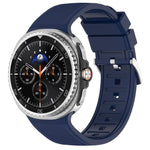 Cinturino per orologio in similpelle vegana con inserti in silicone., For Samsung Galaxy Watch8 / Watch8 Classic