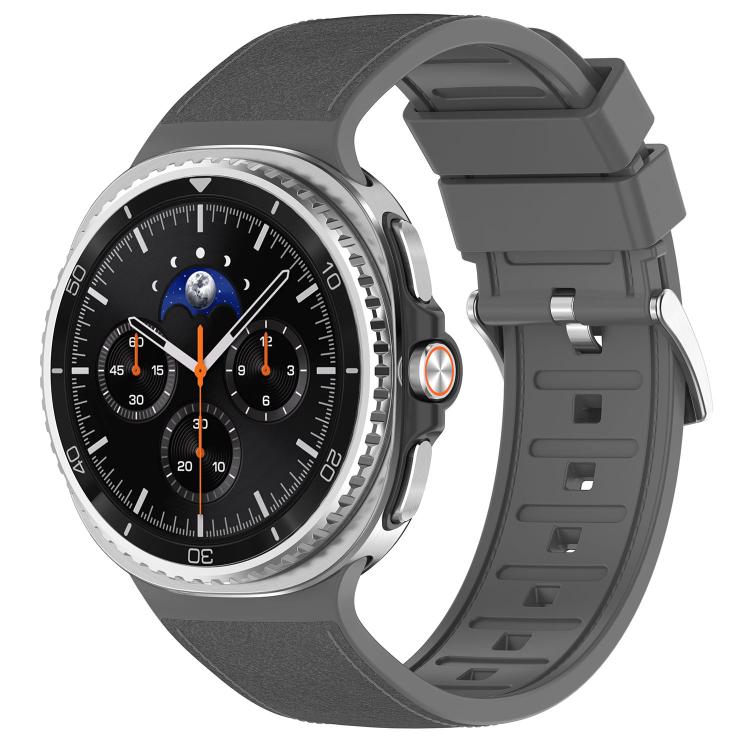 Cinturino per orologio in similpelle vegana con inserti in silicone., For Samsung Galaxy Watch8 / Watch8 Classic