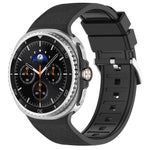 Cinturino per orologio in similpelle vegana con inserti in silicone., For Samsung Galaxy Watch8 / Watch8 Classic