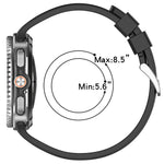 Cinturino per orologio in similpelle vegana con inserti in silicone., For Samsung Galaxy Watch8 / Watch8 Classic