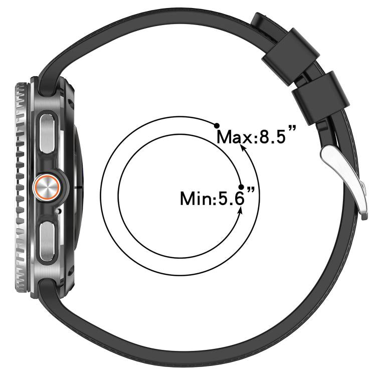 Cinturino per orologio in similpelle vegana con inserti in silicone., For Samsung Galaxy Watch8 / Watch8 Classic