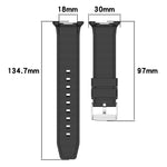 Cinturino per orologio in similpelle vegana con inserti in silicone., For Samsung Galaxy Watch8 / Watch8 Classic