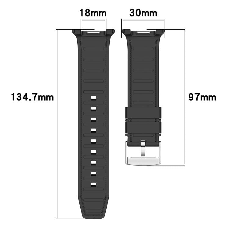 Cinturino per orologio in similpelle vegana con inserti in silicone., For Samsung Galaxy Watch8 / Watch8 Classic