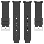 Cinturino per orologio in similpelle vegana con inserti in silicone., For Samsung Galaxy Watch8 / Watch8 Classic