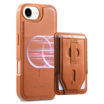 Custodia per telefono CaseNeo Retro con cinturino da polso elastico, porta carte e retro magnetico., For iPhone 17e / 16e, For iPhone 17 Pro Max, For iPhone 17 Pro, For iPhone 17, For iPhone Air, For iPhone 16 Pro Max