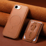 Custodia per telefono CaseNeo Retro con cinturino da polso elastico, porta carte e retro magnetico., For iPhone 17e / 16e, For iPhone 17 Pro Max, For iPhone 17 Pro, For iPhone 17, For iPhone Air, For iPhone 16 Pro Max