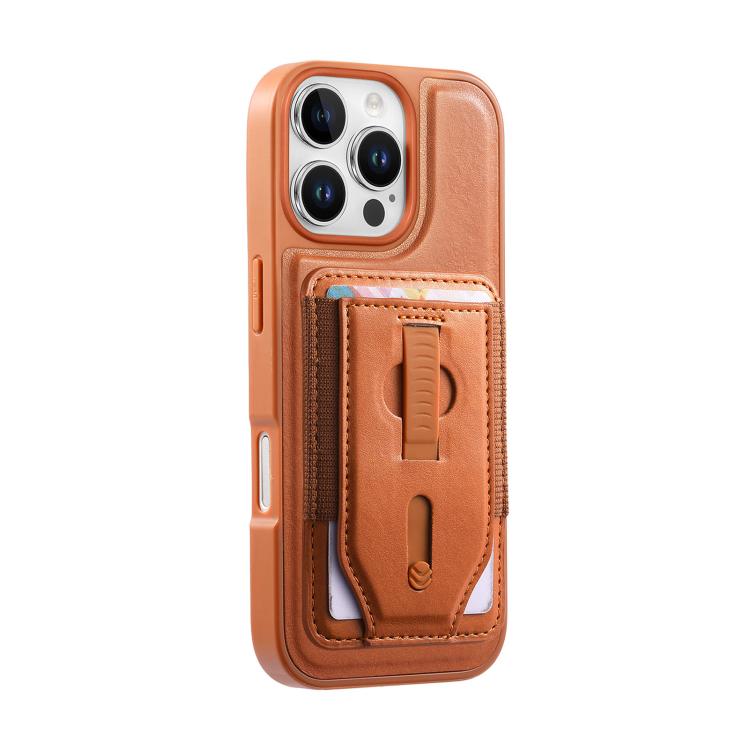 Custodia per telefono CaseNeo Retro con cinturino da polso elastico, porta carte e retro magnetico., For iPhone 16 Pro, For iPhone 16 Plus, For iPhone 16, For iPhone 15 Pro Max, For iPhone 15 Pro, For iPhone 15 Plus