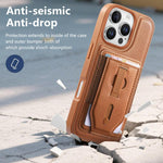 Custodia per telefono CaseNeo Retro con cinturino da polso elastico, porta carte e retro magnetico., For iPhone 16 Pro, For iPhone 16 Plus, For iPhone 16, For iPhone 15 Pro Max, For iPhone 15 Pro, For iPhone 15 Plus