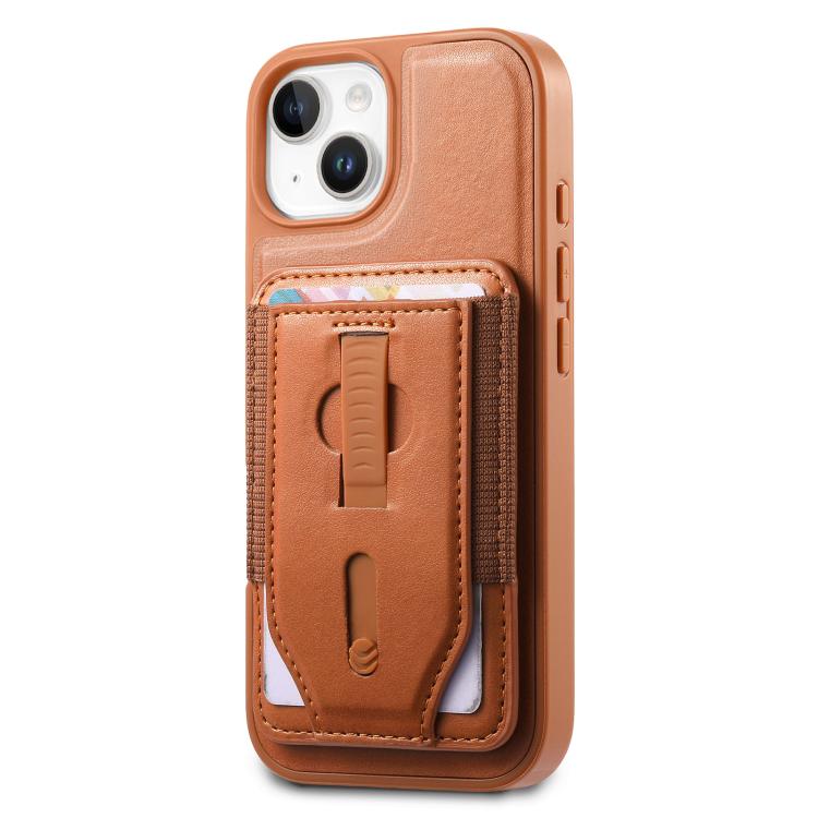 Custodia per telefono CaseNeo Retro con cinturino da polso elastico, porta carte e retro magnetico., For iPhone 15, For iPhone 14, For iPhone 14 Pro, For iPhone 14 Pro Max, For iPhone 13 Pro Max, For iPhone 13 Pro