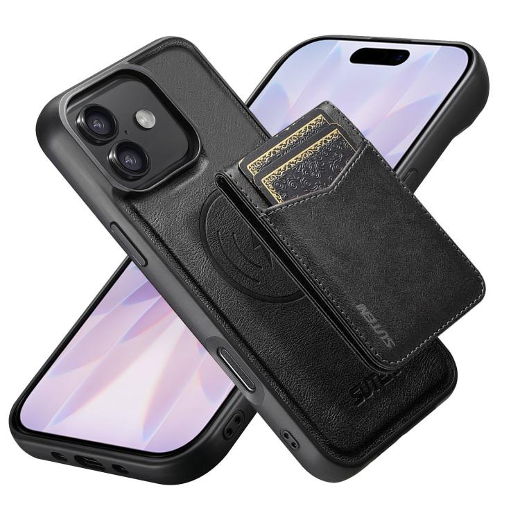 Custodia per telefono Suteni G5S5 2 in 1 con apribottiglie magnetico rimovibile, porta carte e retro in pelle bovina., For iPhone 17 Pro Max, For iPhone 17 Pro, For iPhone 17, For iPhone Air, For iPhone 16 Pro Max, For iPhone 16 Pro, For iPhone 16 Plus...