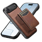 Custodia per telefono Suteni G5S5 2 in 1 con apribottiglie magnetico rimovibile, porta carte e retro in pelle bovina., For iPhone 17 Pro Max, For iPhone 17 Pro, For iPhone 17, For iPhone Air, For iPhone 16 Pro Max, For iPhone 16 Pro, For iPhone 16 Plus...