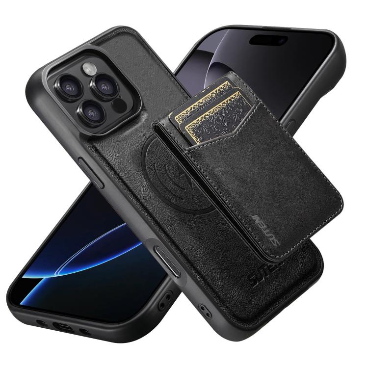 Custodia per telefono Suteni G5S5 2 in 1 con apribottiglie magnetico rimovibile, porta carte e retro in pelle bovina., For iPhone 17 Pro Max, For iPhone 17 Pro, For iPhone 17, For iPhone Air, For iPhone 16 Pro Max, For iPhone 16 Pro, For iPhone 16 Plus...