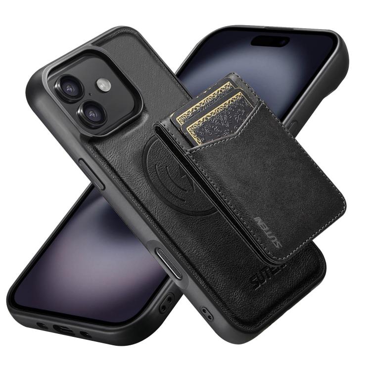Custodia per telefono Suteni G5S5 2 in 1 con apribottiglie magnetico rimovibile, porta carte e retro in pelle bovina., For iPhone 17 Pro Max, For iPhone 17 Pro, For iPhone 17, For iPhone Air, For iPhone 16 Pro Max, For iPhone 16 Pro, For iPhone 16 Plus...